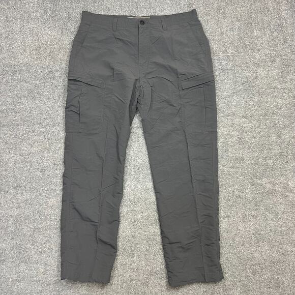 REI Hiking Pant Mens 36X32 Gray Nylon Outdoor Performance Mid Rise Cargo Pocket - Picture 1 of 10